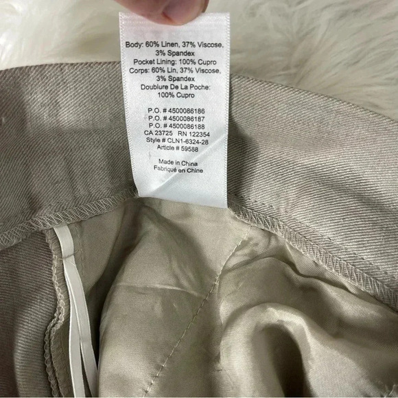 Babaton Aritzia Cohan Linen Taper Ankle Pants Pull On trousers Size 4 - Picture 4 of 10